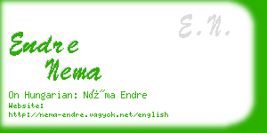 endre nema business card